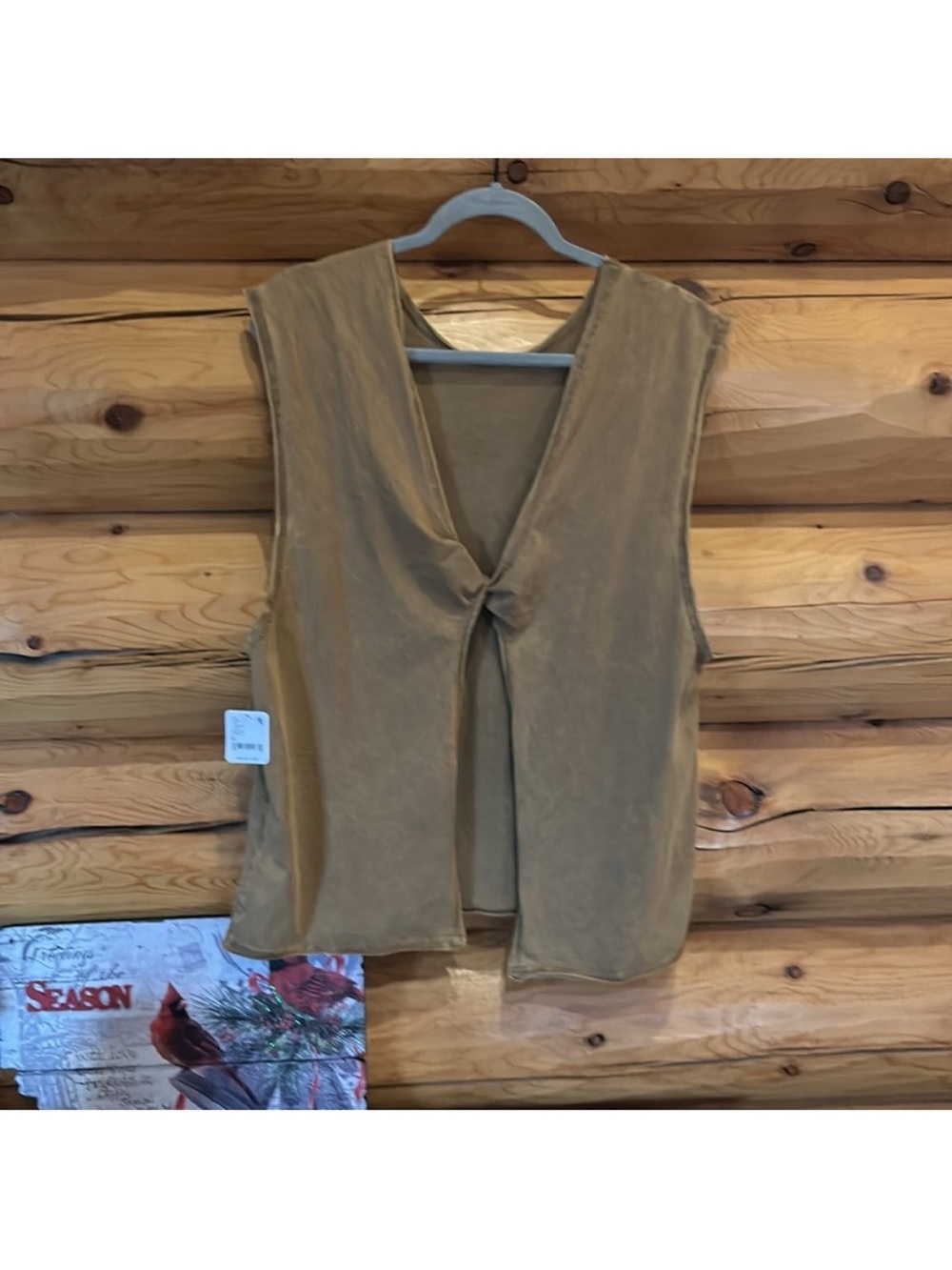 Free People NWT City Of Angels Twist Back Top Size Large in Tobacco